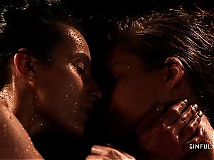 wet and sensuous sapphic episode with 2 shocking babes