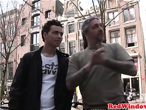 Real amsterdam hooker pussylicked and boned