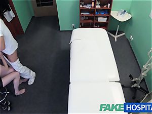 FakeHospital ultra-cute redhead rides physician for cash